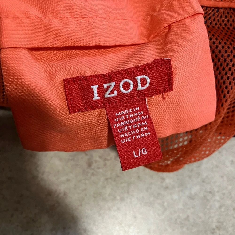 IZOD Men’s large swim trunks swimsuit bottoms blue orange beach vacation pool